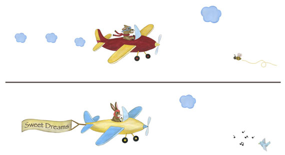 Personalized Airplane Wall Decals